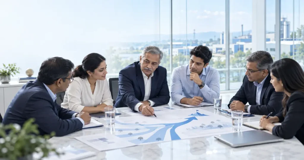 Family business promoter aligning the leadership team around clear priorities and execution